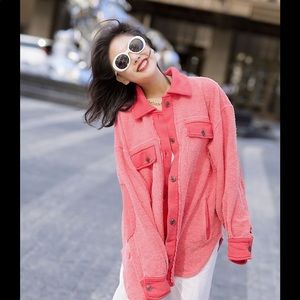 Free People Ruby Jacket in a red  Small